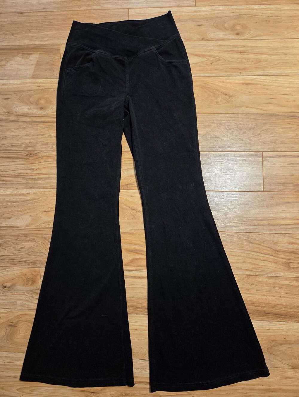 HALARA Flex Crossover Super Flare Jeans Y2K Boho Med Tall Black - Picture 2 of 10